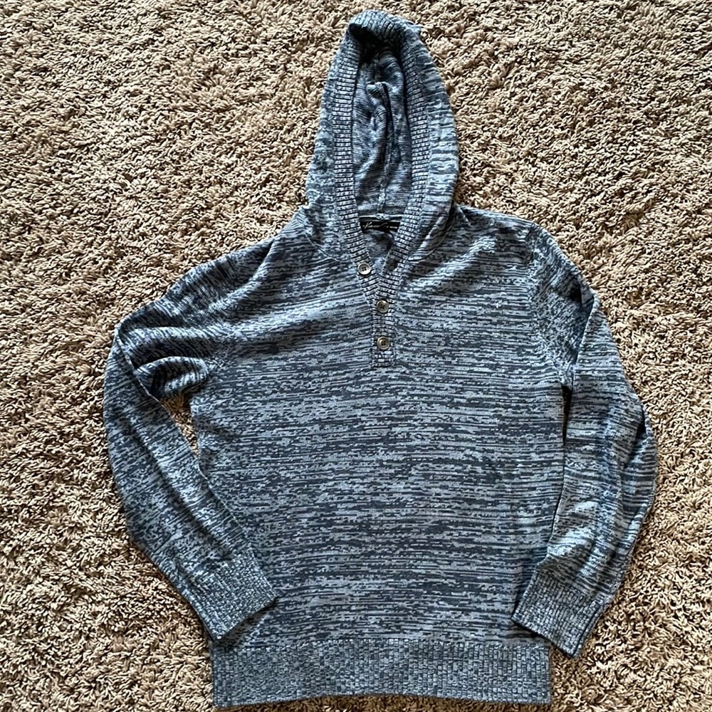 Kenneth Cole Gray Hooded Sweater - Picture 1 of 2